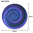 thumbnail image 6 of Blue Purple Tie Dye Mandala Pattern Round Tablecloth 60"x60",Wrinkle Wipeable Table Cloth for Kitchen Dining Room Picnic Patio Party, 6 of 6