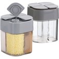 thumbnail image 1 of 2 Pack Clear Spice Jars, 4 in 1 Plastic Spice Dispenser with Lid, 1 of 3