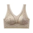 thumbnail image 2 of REORIAFEE Bras for Women No Underwire Push up Pull on Wide Strap Bralette Comfortable Lace Padded Bras with Full Back M-XL, 2 of 3