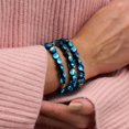 thumbnail image 2 of Blue Eclipse | .925 Sterling Silver | Lunar Glass Bracelet, 2 of 9
