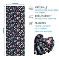 thumbnail image 2 of Blue Cartoon Unicorn Moon Rainbow Ice Cream Pattern Hot Yoga Mat Towel Non Slip for Hot Yoga - Quick-Drying Yoga Mat Cover with 4 Corner Pockets with Travel Bag - Hot Yoga Towel Non Slip 70"x26", 2 of 6