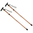 thumbnail image 1 of Unique Bargains Poteaux de Randonnée Pliables Poteau de Randonnée Télescopique Alliage d'Aluminium Brun, Lot de 2, 1 of 5