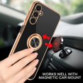thumbnail image 2 of Daxi for Samsung Galaxy A14 with Ring Stand, 360 Degree Rotation Magnetic Phone Case -Black, 2 of 16