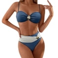 thumbnail image 6 of Gamivast Swim Suits for Women Bikini Sets Push up Two Pieces High Waisted Swimwear High Waisted Bottom Pool Party Retro Bathing Suits Tropical Holiday, 6 of 6