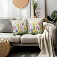 thumbnail image 3 of Spring Tulip Flowers Pillow Covers 16x16 Inch Set of 2 Summer Colorful Floral Throw Pillow Cover Spring Decorations Cushion Case for Sofa Couch Home Decor, 3 of 6