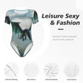 thumbnail image 4 of Balery Cloud Sky Green Dragon Body de cuello redondo de manga corta para mujer Tops de manga corta Tops básicos-Small, 4 of 7