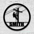 thumbnail image 4 of Craftnamesign Custom Lineman Metal Wall Art LED Light, Electrical Worker Sign, Lineman Wall Decor, 4 of 5