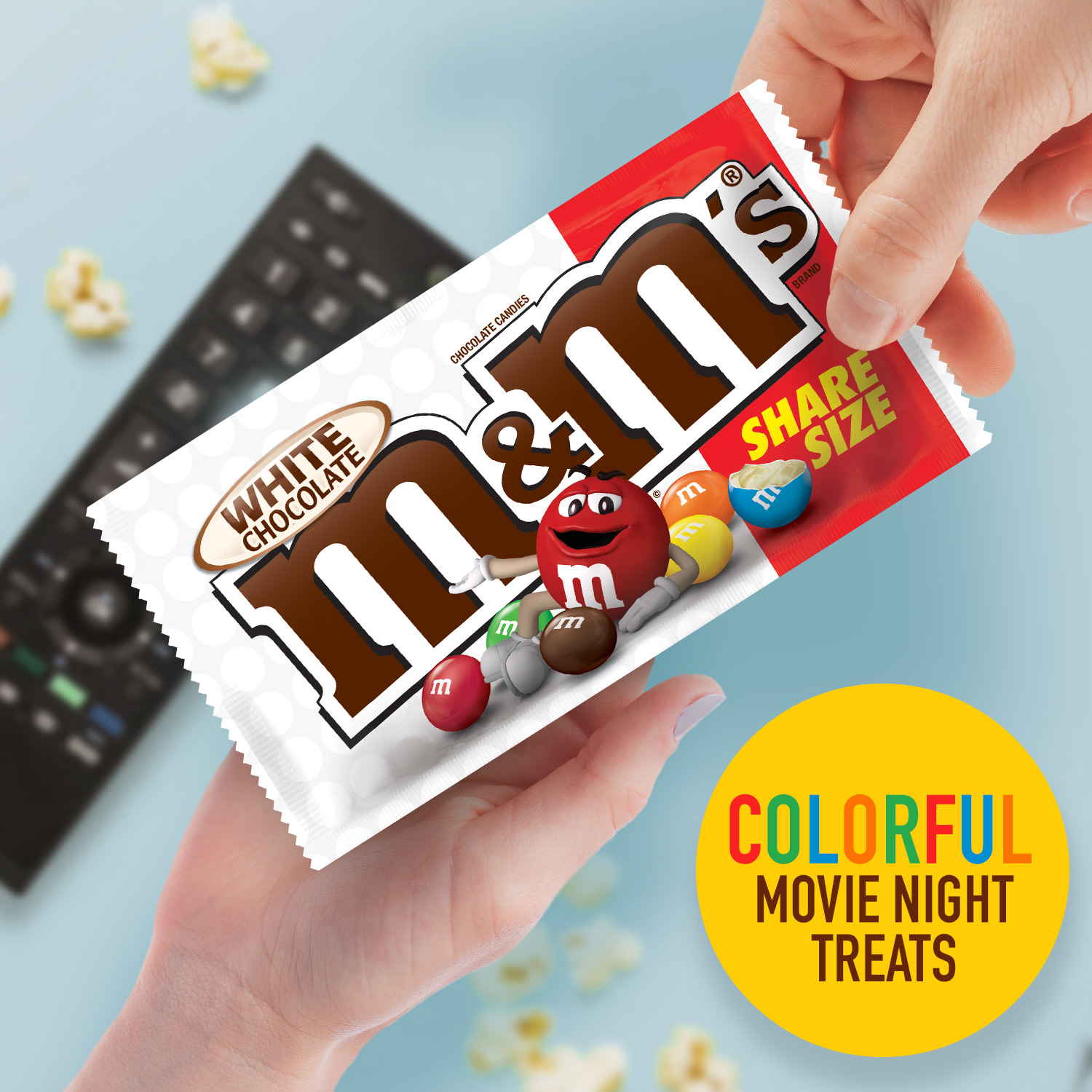 M&M's White Chocolate Candy, Share Size - 2.47 oz Bag