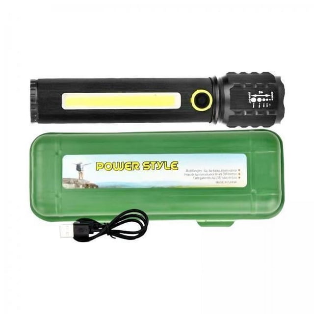 Antorcha para exteriores,Linterna LED Antorcha súper brillante portátil,Linterna de bolsillo Luz de camping recargable por USB,Antorcha de emergencia para acampar al aire libre