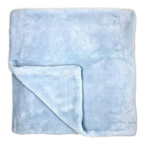 Amor Bebe Sculpted Fleece Blanket - Blue Stars
