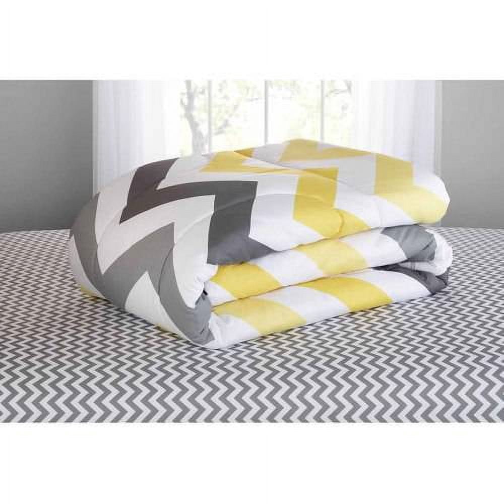 Mainstays Grey 7 Piece Bed in a Bag Comforter Set With Sheets, Full
