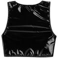 thumbnail image 6 of Women Shiny Leather Tank Top, Glossy PVC Leather, Hot Breast Exposed, Wetlook Latex Vest, 6 of 7