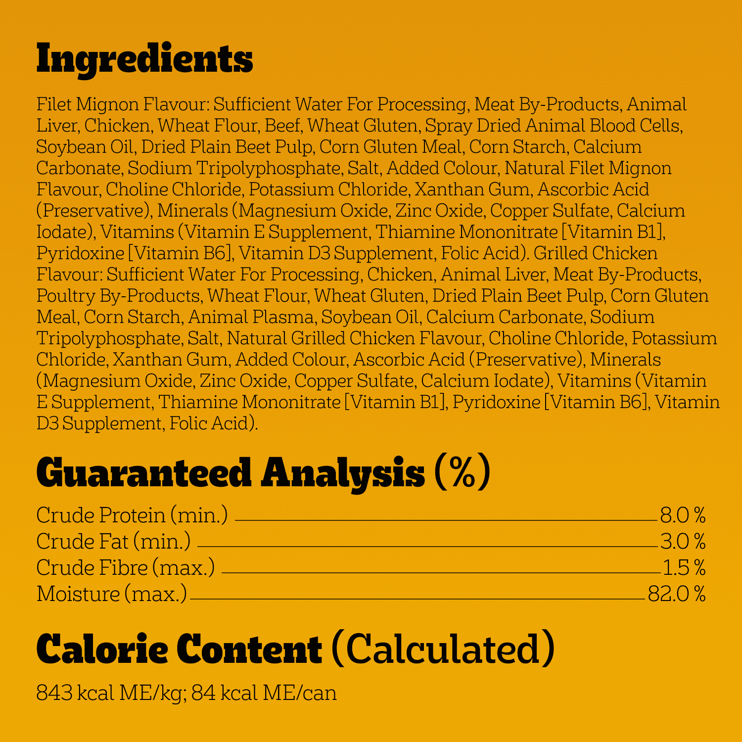 Pedigree Adult Wet Dog Food Choice Cuts in Gravy Filet Mignon and Grilled Chicken Flavour Pouch Variety 800g