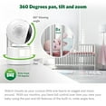 thumbnail image 2 of LeapFrog LF915HD Video Baby Monitor with 5” High Definition 720p Display, 360 Degree Panoramic Viewing Pan & Tilt HD Camera, Color Night Vision, (White), 2 of 9