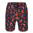 thumbnail image 4 of Wukai Autumnal Forest Print Beach Trunks with Compression Liner Swimsuit Quick Dry Beach Sports Shorts with Pocket-X-Large, 4 of 8