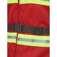 thumbnail image 5 of YiZYiF Mens Firefighter Costume Adults Fireman Cosplay Reflective Strips Jacket with Pants 4Pcs Sets Red Short Sleeve 170, 5 of 7