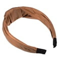 thumbnail image 7 of Unique Bargains 1 Pcs Hairband for Women Faux Leather Knotted Headband Khaki 1.57 Inch Wide, 7 of 7