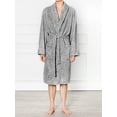 thumbnail image 2 of PAVILIA Mens Soft Robe | Warm Fleece Robes for Men, Soft Spa Bathrobe with Shawl Collar and Pockets (Melange Dark Gray), 2 of 9