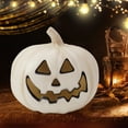 thumbnail image 2 of Sylvtty Halloween Pumpkin Lantern Light Up Pumpkin Ornament with Spooky Curved Face for Halloween Party Indoor Outdoor Decor, 2 of 7