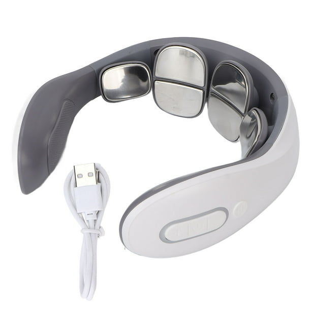 Masajeador de cuello de 42 °C con compresas calientes y 6 cabezales de masaje, diseño ergonómico en forma de U, cómodo equipo de masaje para regalo.