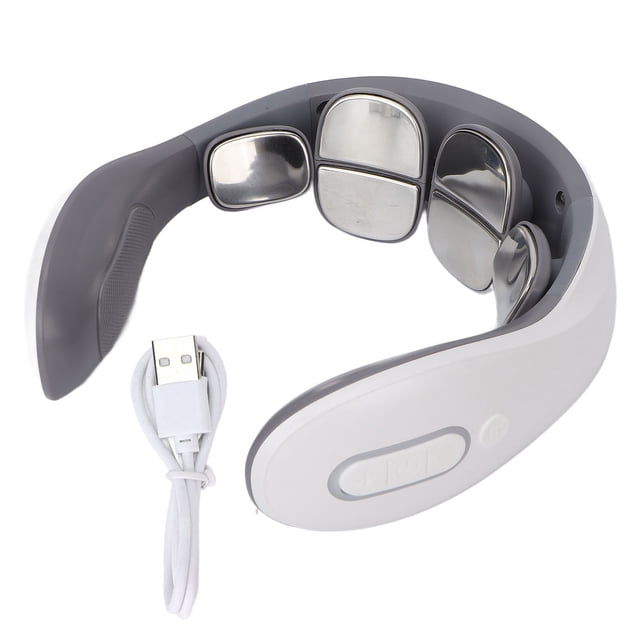 Masajeador de cuello de 42 °C con compresas calientes y 6 cabezales de masaje, diseño ergonómico en forma de U, cómodo equipo de masaje para regalo.