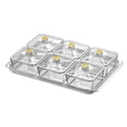 thumbnail image 5 of TISHITA Dried Fruit Plate Candy Nuts Dish with Lid Luxury Food Storage Box Appetizer Serving Tray Divided Serving Platter for Wedding white 6 grids, 5 of 8