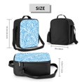 thumbnail image 4 of Thermal Insulation One Shoulder Portable Bento Bag Can Be Reused 8×10.5in For Carrying Drinks Bento Box Fruit Snacks Zebra Print Style Lightblue_2, 4 of 8