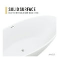 thumbnail image 6 of Masoko Series 74 in. x 34 in. Flat Bottom Solid Surface Freestanding Soaking Bathtub with Center Drain in Matte White, 6 of 12
