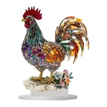Kuntesetty Acrylic Chicken Decor Desktop Display 2D Flat Installation Centerpiece DIY Table