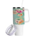 thumbnail image 2 of SKYSONIC 40oz Sketched Flower Tumbler With Lid And Straw Travel Coffee Mug Stainless Steel Insulated Thermal Tumblers Cup, 2 of 7