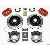 Wilwood Dynapro Lug Mount P/S P-B Kit Drilled-Red New Big Ford 2.50in Offset