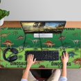thumbnail image 4 of Long Mouse Pads for Desk,Green Cartoon Dinosaurs Pattern Desk Mats on Top Of Desks, Desk Mouse Pad Extra Large with 3mm Non-Slip Base and Stitched Edge for Gaming,Office,Work,Home 47.3"x23.6", 4 of 6