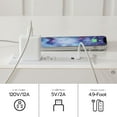 thumbnail image 3 of HOOBRO Nightstand with Outlets and USB Ports Coffee Table with Drawers Sofa Table Living Room Bedroom White and Gold DW43UBZ01, 3 of 10