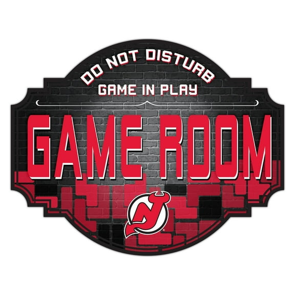 New Jersey Devils 12'' Game Room Tavern Sign