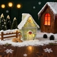 thumbnail image 4 of Ayieyill Christmas Village Light Up House Christmas Decorations Indoor Tabletop Christmas Decor, Green, 4 of 7