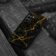 thumbnail image 4 of WIRESTER Shockproof Soft Rubber Cover Case for Samsung Galaxy S24 FE 6.7", Black Marble Gold Veins, 4 of 5