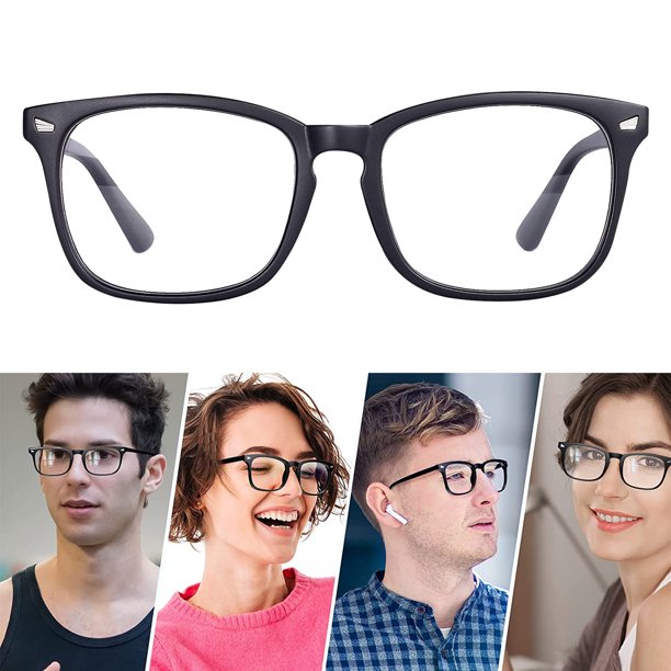 Anti Blue Ray Glasses for Women Men, Transparent Blue Light Blocking