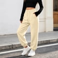 thumbnail image 6 of Xaqiouau Womens Jogger Sweatpants High Waisted Drawstring Lounge Pants Casual Athletic Joggers Soft Fleece Sweatpants with Pockets, 6 of 9