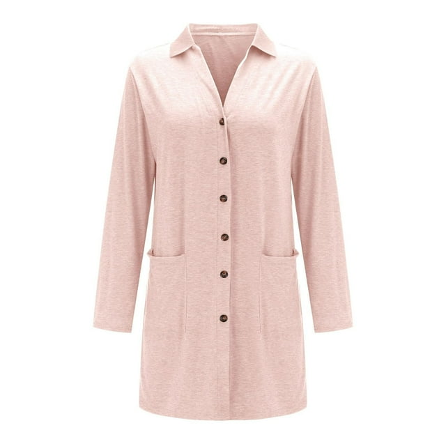 Erwazi Long Cardigans for Women Fall Trendy Button Down Open Front Lightweight Cardigan Sweaters with Pockets