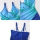 thumbnail image 5 of Trajes de Baño de una Pieza con Control de Abdomen para Mujer, Estilo Retro, Fruncido, Push Up, Acolchado, Estilo Vintage Azul M, 5 of 8