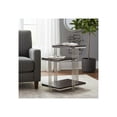 thumbnail image 2 of Modern End Table, Side Table, or Small Night Stand for Home Decor - Metal Three Tier Accent Bedside Table with Wood Top for Small Spaces - Perfect for Home, Bedroom, or Living Room Decor - 24" Brown, 2 of 12
