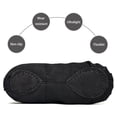 thumbnail image 3 of Stelle Canvas Ballet Shoes Spit Dance Slippers Flats Yoga Adjustable Bowknot Dance Shoes for Toddler Girls,Black,9 Toddler, 3 of 7