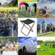 thumbnail image 5 of Taburete plegable para acampar, miniasiento plegable para silla de ocio al aire libre, 5 of 5