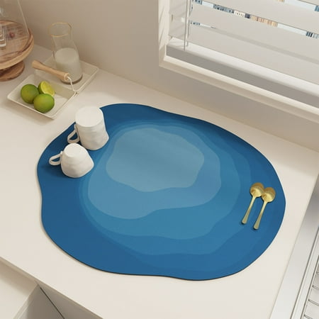 

RKSTN Silicone Dish Drying Mat for Multiple Usage Easy Clean Heat-resistant Silicone Mat for Kitchen Counter Or Sink Refrigerator Home Decor Lightning Deals of Today - Summer Clearance on Clearance