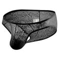thumbnail image 1 of Fridja Men Casual Fashion Solid Charming Cutout Open File Ice Silk Briefs Comfort Flex Fit Underpants, 1 of 4