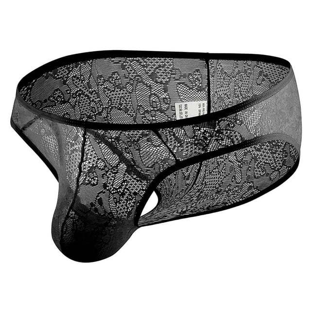 Fridja Men Casual Fashion Solid Charming Cutout Open File Ice Silk Briefs Comfort Flex Fit Underpants