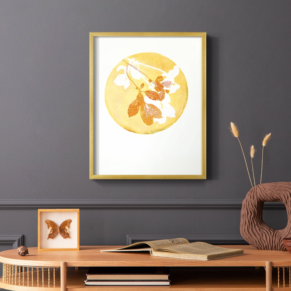 Keep it Simple in Gold Solid Wood 16 x 20 Framed Print