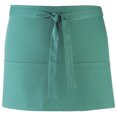 thumbnail image 1 of Premier- Delantal/ Uniforme de trabajo con 3 bolsillos en diferentes colores para mujer  (Paquete de 2) (Verde esmeralda), 1 of 1