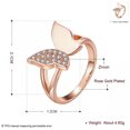 thumbnail image 3 of QQTDFG 18K Rose Gold Plated Fashion Ring AAA Zirconia Women Butterfly B247-18K Rose Gold Plated-8, 3 of 7
