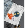 thumbnail image 3 of Squirrel Watching At The Moon T-Shirt Women -Image by Shutterstock, Female x-Large, 3 of 4